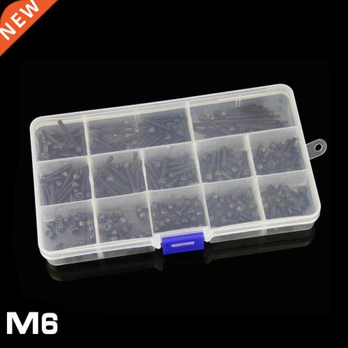 92PCS 12.9 Grade M6 Allen Hex Socket Cap Head Black Screw Bo