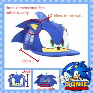 New D 1pcs blue Cute Boy Sonic The Hedgehog Cartoon Youth A