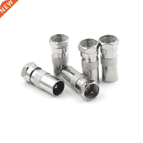 5PCS F Male Plug To IEC DVB-T TV PAL Male Straight Coaxial R