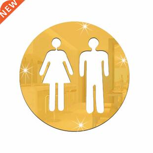 3D Acrylic Bathroom Door Sticker Woman&Man Toilet Sign M
