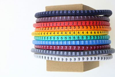 500pcs/lot EC-3 10mm2 10 different number and color 0-9 cabl