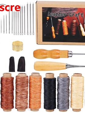 30Pcs Leather Craft Stitching Kit, Leather Repair Tool With