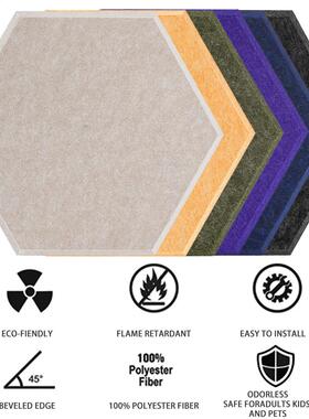 Sound Proof Acoustic Panel 12 Pcs Soundproofing Wall Sticker