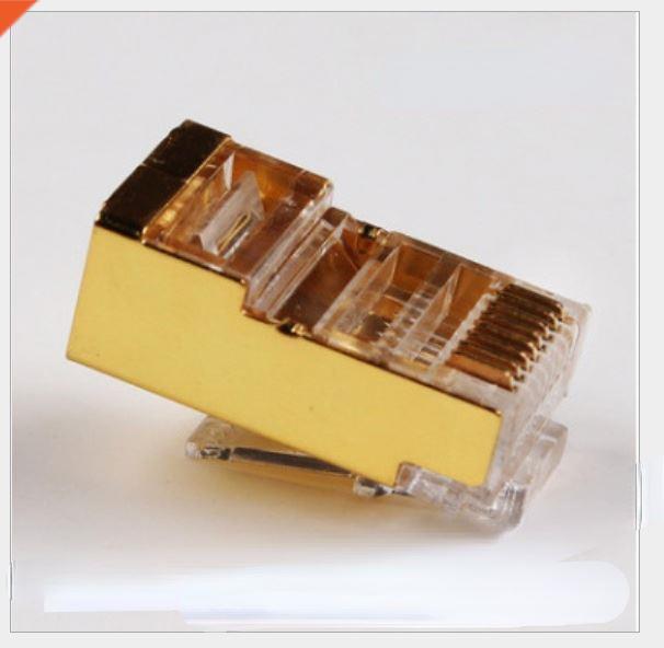 5PCS 8P 8C Copper Case Gold-plated Super Class V Shielded 8-