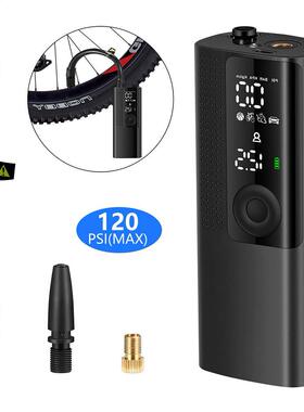120psi Bike Mini Electric Pump Portable Smart Bicycle Motor