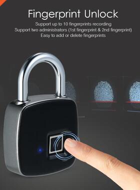Smart Keyless Fingerprint Lock Security Padlock Box Lock IP6