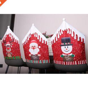 1 PCS Chrimas Cloth Chair Cover Santa Claus Covers Merry C