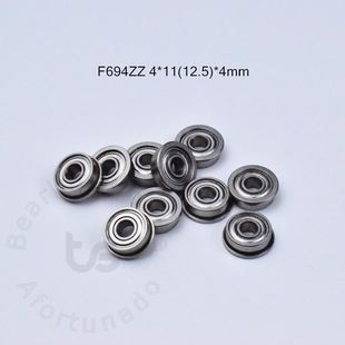 Flange 10pcs F694ZZ 4*11(12.5)*4mm Free shipping chrome ste