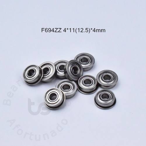 Flange 10pcs F694ZZ 4*11(12.5)*4mm Free shipping chrome ste