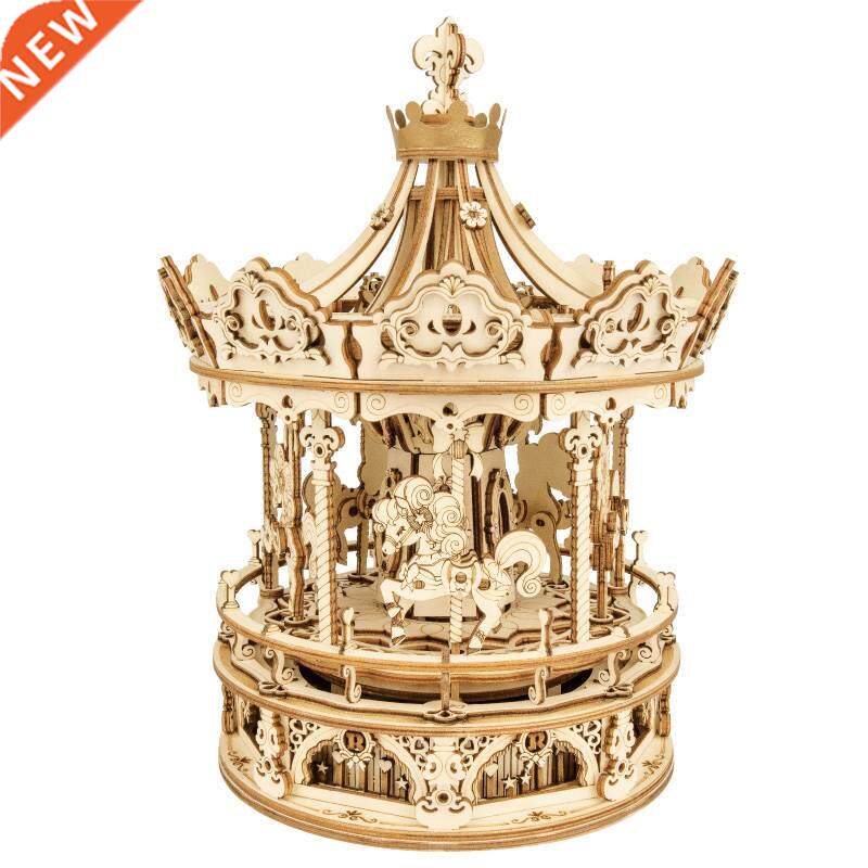robotime rokr music box 3d wooden puzzle game assembly model