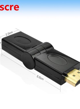 10Pcs HDMI Male to Female MF 180 90 Degree Angle Rotate Swiv