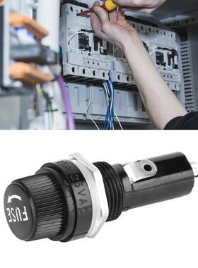 10PCS 6*30 Black Fuse Holder 250V 10A Flat Tube Type Panel M