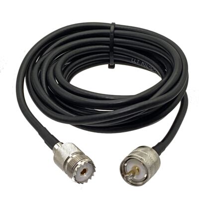 1pcs RG58 Cable UHF PL259 Male Plug to UHF SO29 Female Jack