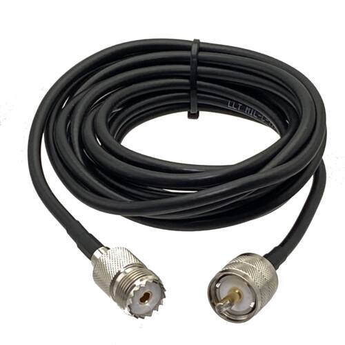 1pcs RG58 Cable UHF PL259 Male Plug to UHF SO29 Female Jack