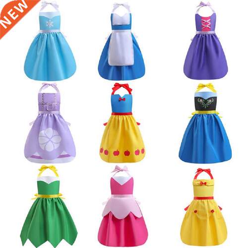 Disney Princess Dress for Girl Princess Style Apron Snow Whi
