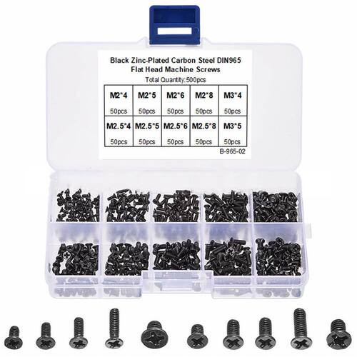 500pcs Cross Countersunk Head M2 M2.5 M3 Laptop Screw Flat H
