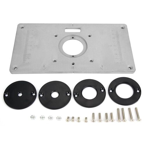 235mm x 120mm x 8mm DIY Router Table Insert Plate&Ring