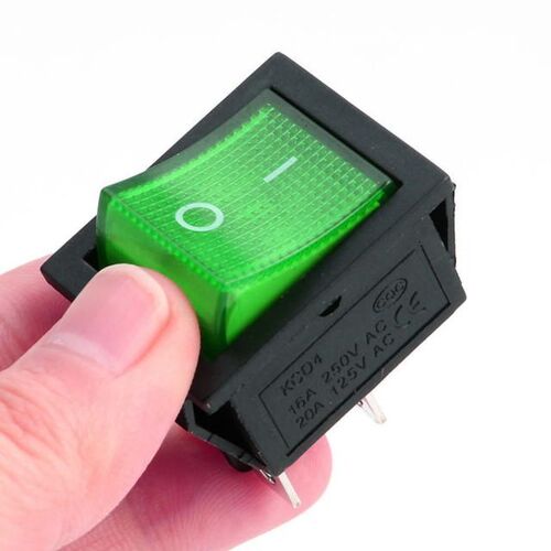 1Pcs Red/Yellow/Green Rocker Switch With Light KCD4-201N 4 P