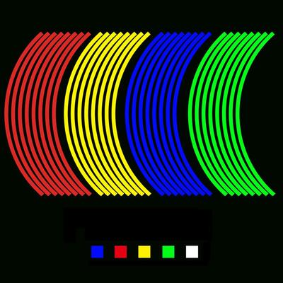 16Pcs 18inch Strips Motorcycle Car Rim Reflect Stripe Wheel