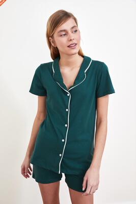 ndyol Printed Knitted Pajamas Set THMSS21PT0488