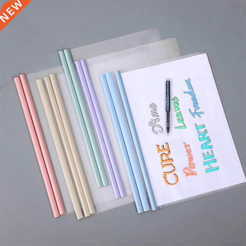 10pcs A4 morandi color file folder Test paper and document r