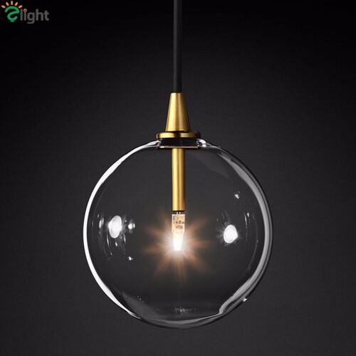 1 Light Clear Glass Globe Led G4 Lustre Luminaires Pendant L