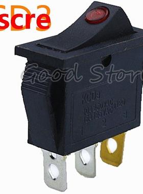 Hong-Dian KCD3 On-Off 3Pin DP Latching SP Red Dot LED Fo