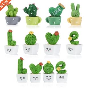 Mini Cactus Flower Miniature Figurines Pot Succulent Plants