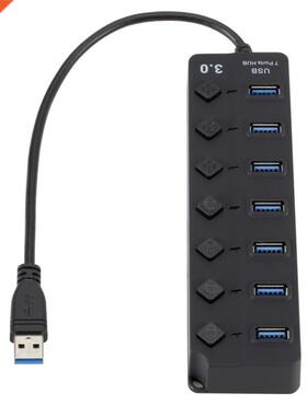 USB HUB 3.0 Multi USB Splitter 4/7 Port USB Hab with Switch