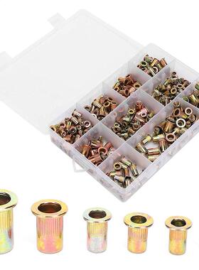 300PCS Rvet Nut Kt Rvet Nutsert Cap Carbon Steel Flat Hea