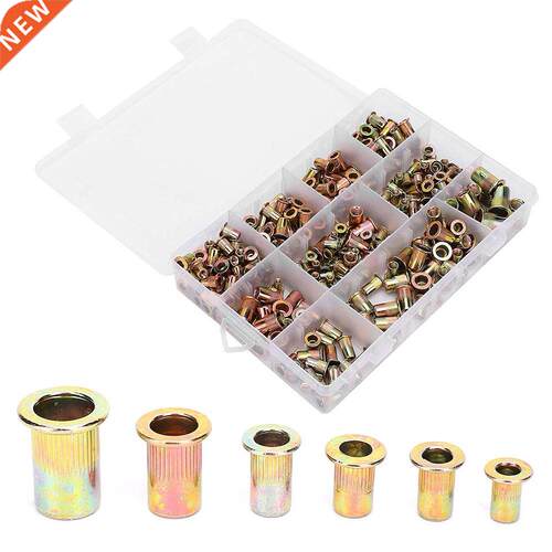 300PCS Rvet Nut Kt Rvet Nutsert Cap Carbon Steel Flat Hea