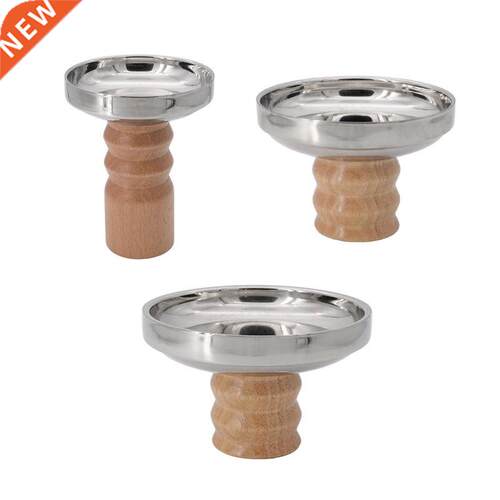 Stanless Steel Round Tray Sold Wood Base Trays Decoratve