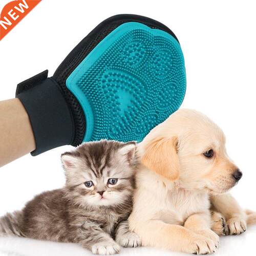 New Efficient Pet Grooming Gloves Massage Mitt Hair Removers