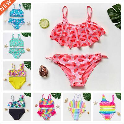 1~14Y Girls Swimsuit Girls swimwear Two pieces Kids Bikini s