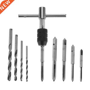 9pcs Hand Screw Tap Set M3/M4/M5/M6 Reamer+4pcs Twist Drill