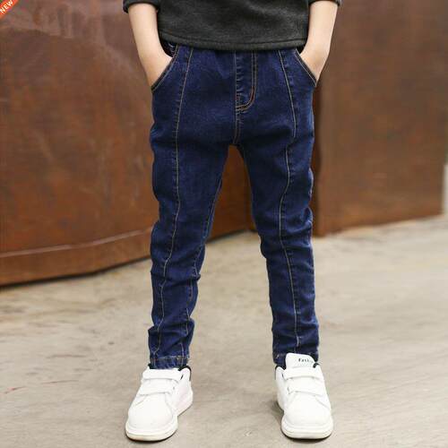 IENENS 4-11 Years Boys Clothes Slim Straight Jeans Classic B