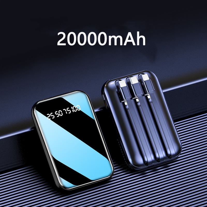 20000mAh Power Bank Built in Cable Mobile Phone Charger Pow