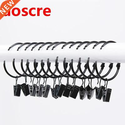 20pcs Metal Openable Curtain Rings Clips Rustproof Decorativ