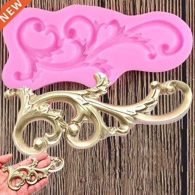 Baroque Scroll Relief Border Silicone Molds  Cupcake Topp