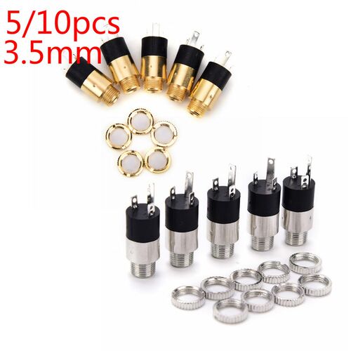 5/10pcs PJ392 Stereo Female Sockect Jack 3.5 Audio Headphone