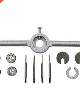 Mini HSS Metric Taps Dies Wrench Handle Kit M1-M1.6 Screw Th