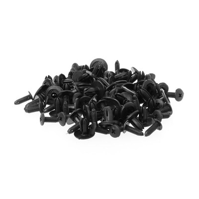 50 Pcs Car 6mm Bumper Hood Fender Splash Guard Retainer Clip