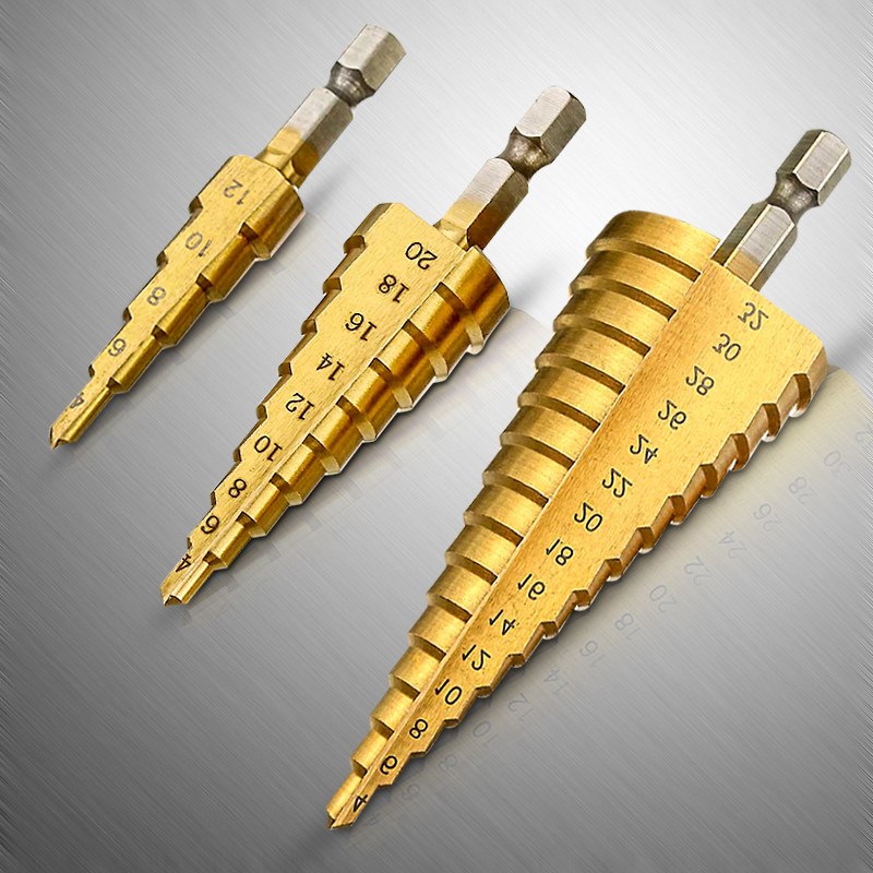 Step HSS 4-12/20/32mm Steel Step Drill Bit Metric Spiral Flu