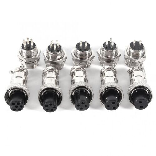 10 Set GX12 2/3/4/5/6Pin 12mm Aviation Plug Male + Female Me