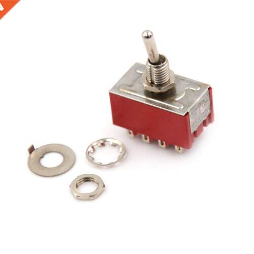 Newe 1pcs 6A/125VAC 2A/250VAC 12 Pin 4PDT ON/ON 2 Position