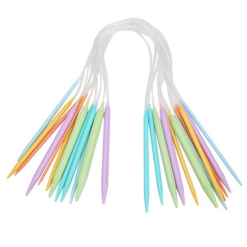 12 Pair Aluminum Change Head Circular Knitting Needle Ring