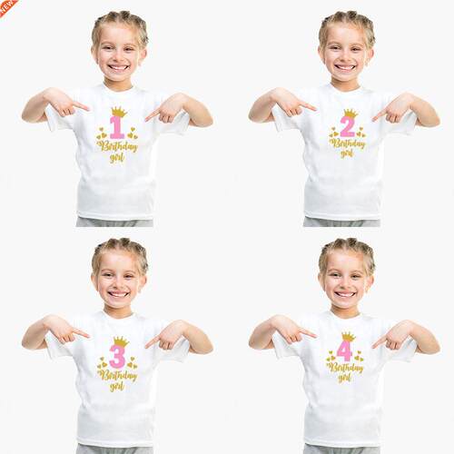 New Kids Boys Girls Summer Birthday T-shirts Short Sleeved T