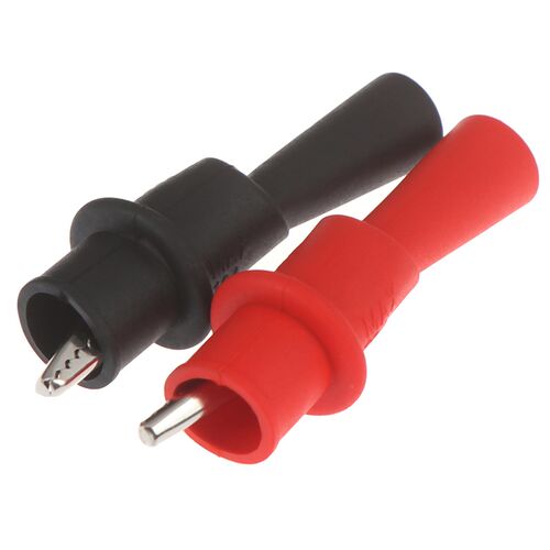 2pcs Insulated MultiMeter Test Lead Meter Alligator Clip Cro