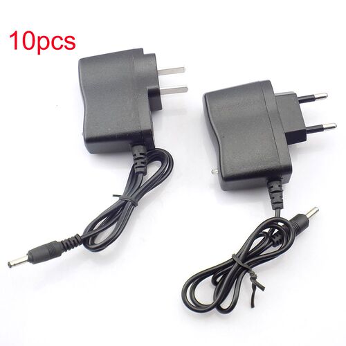 10pcs LED Flashlight AC home Wall Charger 3.5mm Power adapte