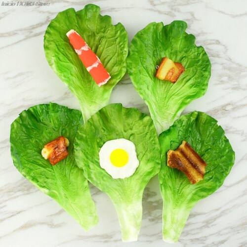 Artificial Vegetable Lettuce Leaves Simulation Fake Lifelike